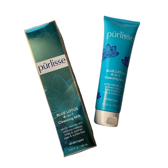 Purlisse Blue Lotus 4 in 1 Cleansing Milk 5.07 fl Oz 150ml Full‎ Size New Sealed - Picture 2 of 10